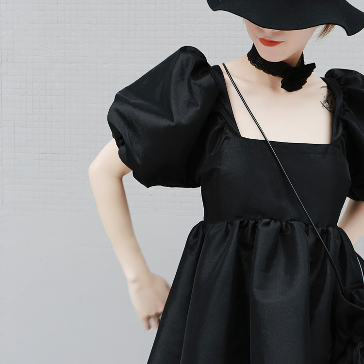 Fashion Women's Back Dress with Short Sleeve / Loose Fit Ladies Mini Dress - image 7