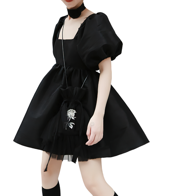 Fashion Women's Back Dress with Short Sleeve / Loose Fit Ladies Mini Dress - image 2