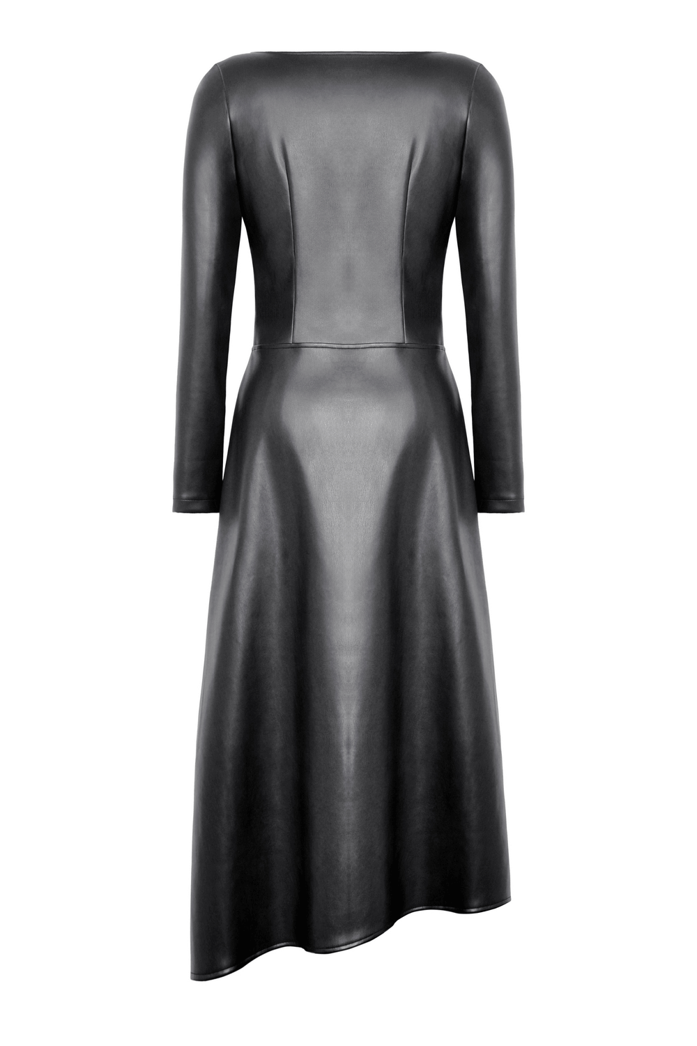 Faux Leather Gothic Dress with Harness and Grommets - image 5