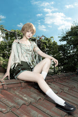 Green [Forest Guide] Square Collar Asymmetric Prince Ouji Lolita Set (Shorts + Shawl + Top) - Product - 2