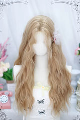 Yellow Long Natural Middle Parting Sweet Lolita Wig - Product - 3