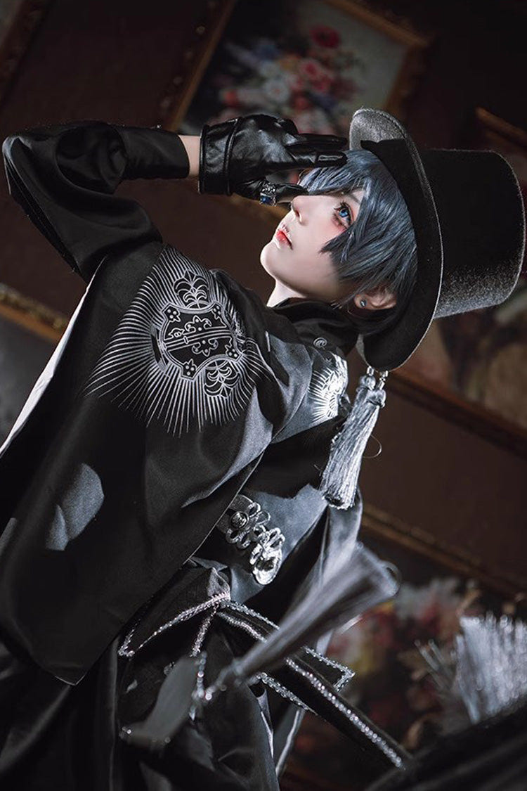 Black Butler Super Luxury Print Ouji Fashion Lolita Set - Product - 5