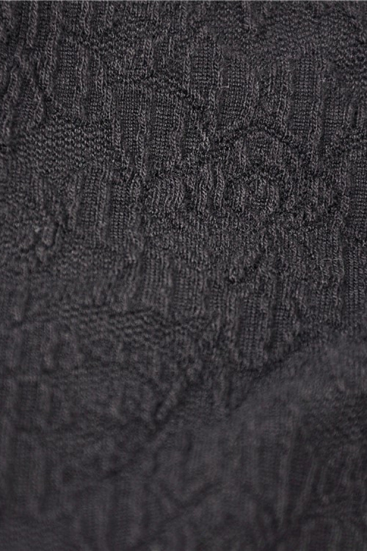 Black Floral Lace Sides Women's Gothic Short Leggings - Product - 6