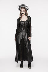Black Off Shoulder Lace Lace-Up Slim Irregular Women's Gothic Jsk Wedding Dress - Product - 10