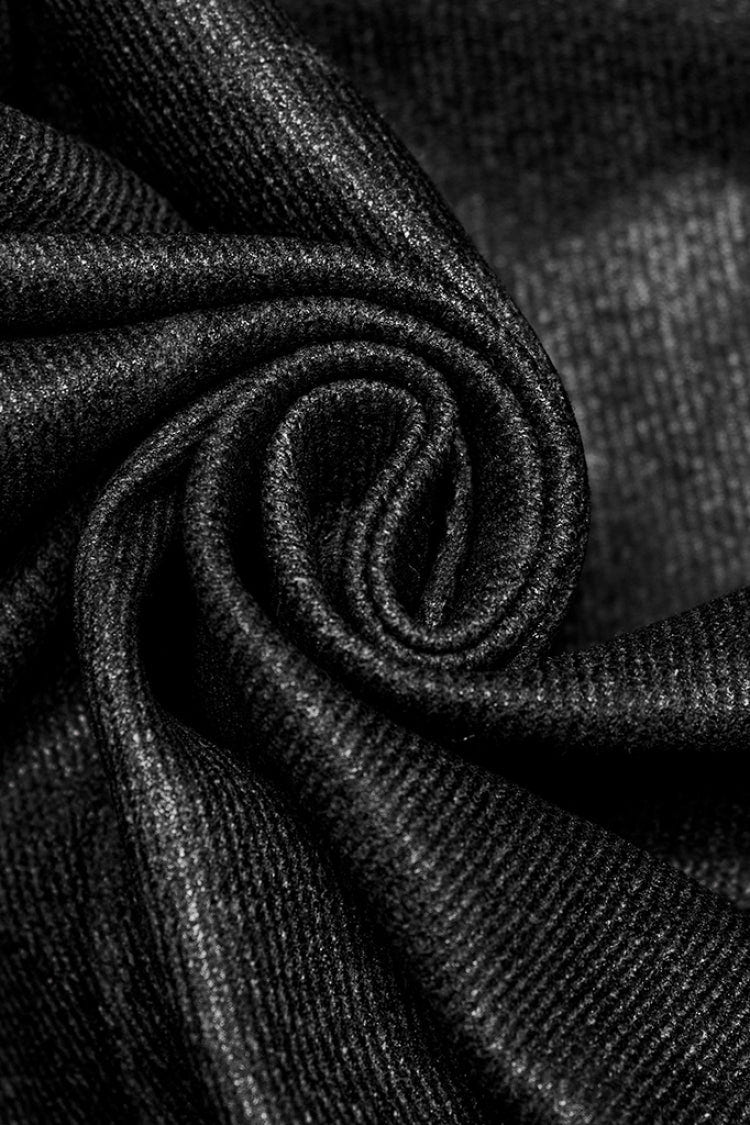 Black Lace-Up Straps  Big-pocket Men's Punk Pants - Product - 7