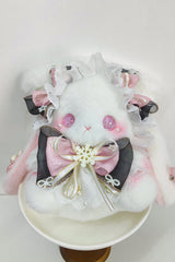Drawstring Crossbody Bowknot Sweet Lolita Bucket Bunny Small Bag 10 Colors - Black/Pink - 3