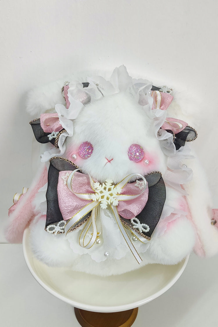 Drawstring Crossbody Bowknot Sweet Lolita Bucket Bunny Small Bag 10 Colors - Black/Pink - 3