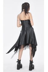 Black Lace Irregular Women's Gothic Jsk Dress - Product - 4