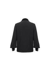 Black Embroidered Chest With Drawstring Strappy Puff Sleeved Men's Gothic Shirt - Product - 7
