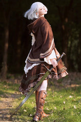 Multi-Color Steam Hunter Style Long Sleeves Multi-layer Ruffle Stitching Gothic Punk Lolita Dress - Product - 4