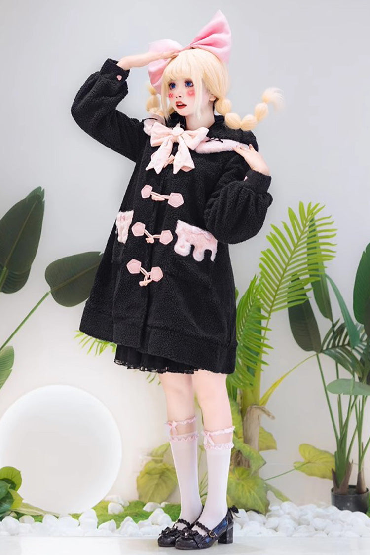 Unicorn Long Sleeves Bowknot Sweet Lolita Long Coat 2 Colors - Product - 4