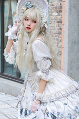 White Rose Maiden Hanayome Multi-Layer Ruffled Classic Lolita OP Dress - Product - 6