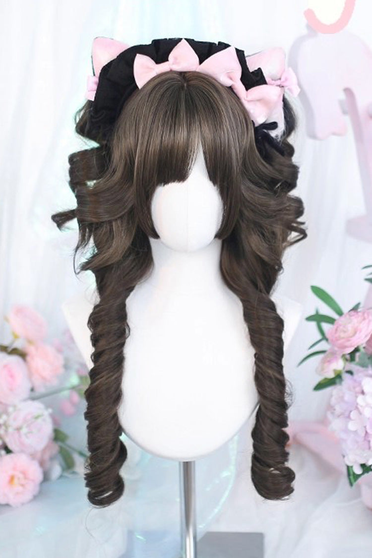 Brown Sweet Japanese Roman Curls Lolita Long Wig - Brown - 1