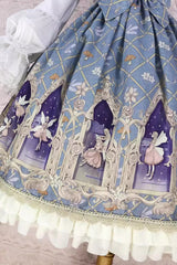 Dream Elf Print Ruffle Bowknot Sweet Lolita Jsk Dress 6 Colors - Product - 16