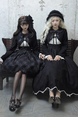 Black [Swan] Short Sleeves Sweet Elegant Princess Lolita Dress Long Version - Product - 5