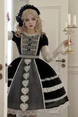 Wish Heart Short Sleeves Cardigan Bowknot Sweet Princess Lolita Jsk Dress 2 Colors - Product - 7