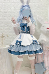 Multicolor Confession Function Series Bowknot Woolen Sweet Lolita JSK Dress 5 Colors - Product - 2