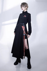Black Unmarked Blade Gothic Handsome Ouji Lolita SK Skirt - Product - 5