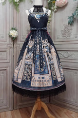 Dusk Best Egyptian Style Print Ruffle Gothic Lolita Dress 3 Colors - Product - 21