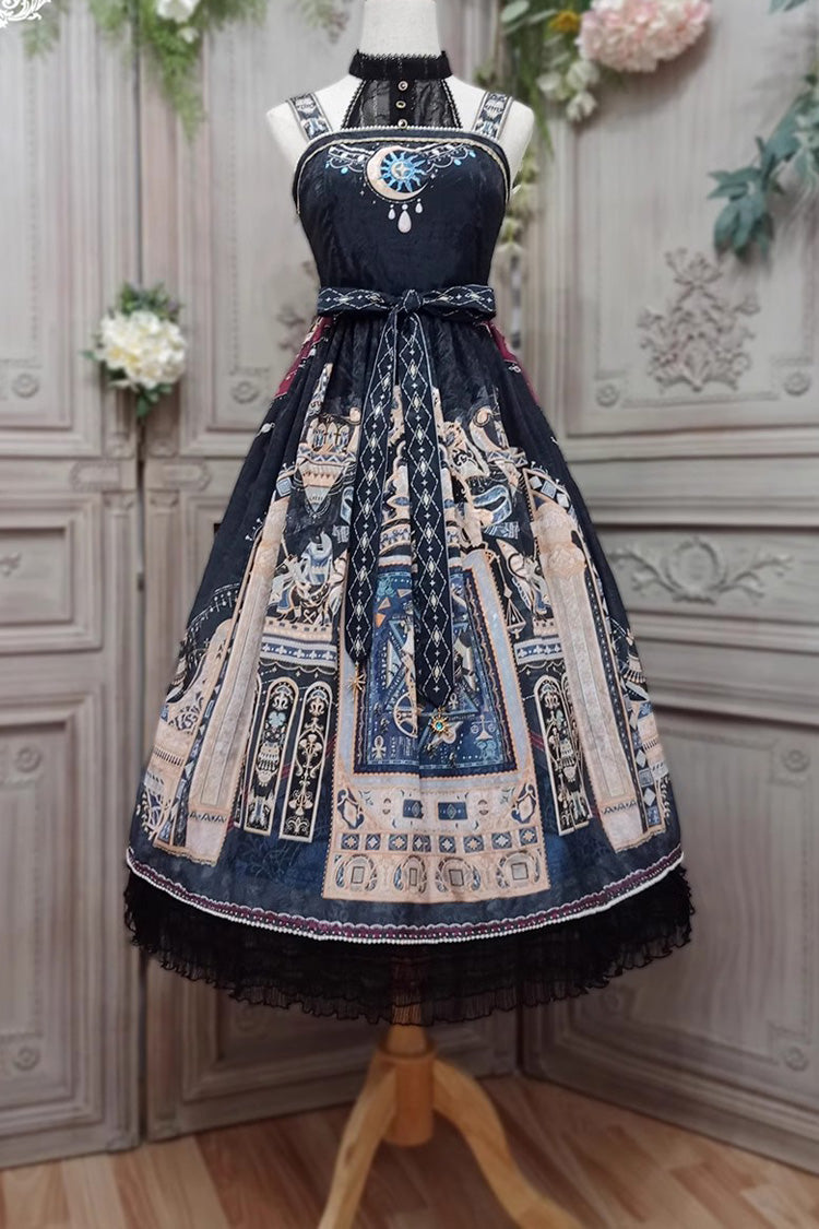 Dusk Best Egyptian Style Print Ruffle Gothic Lolita Dress 3 Colors - Product - 21