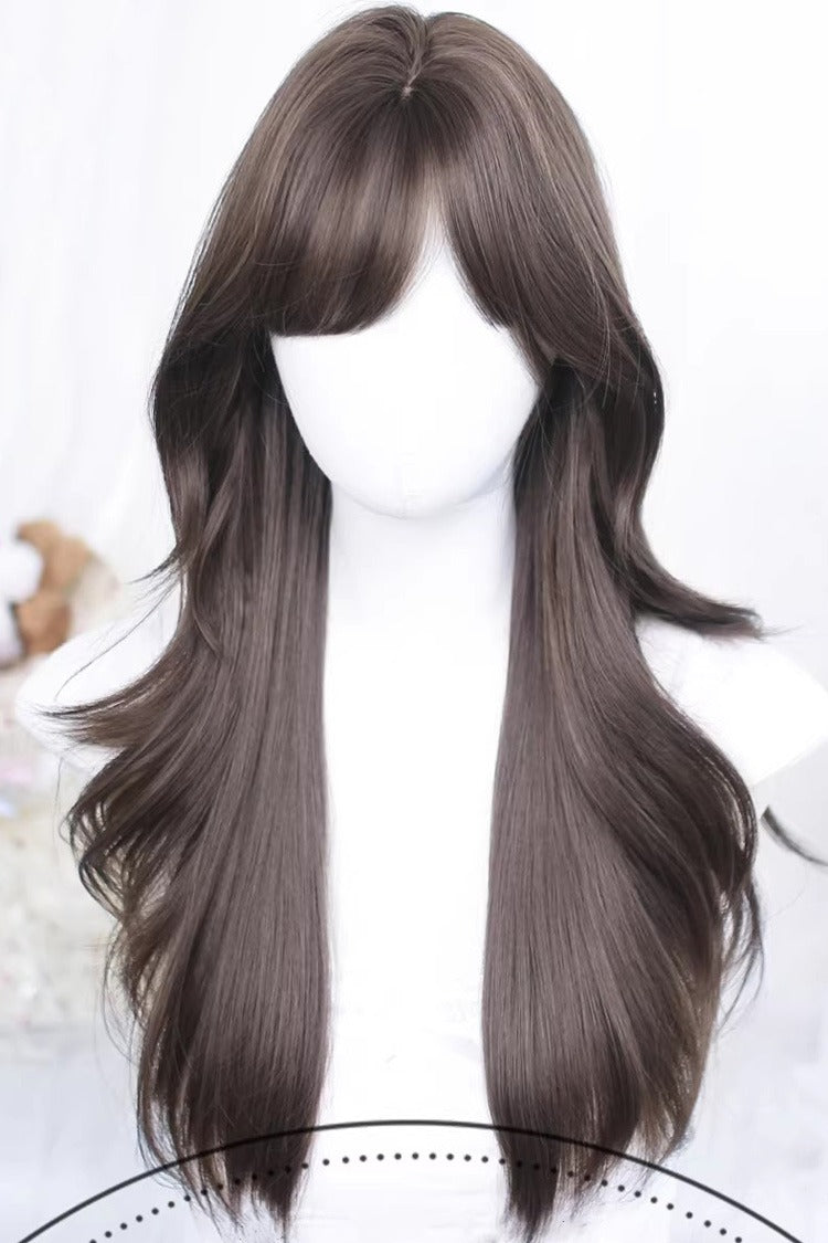 Curtain Bangs Soft Loose Outer Curl Sweet Lolita Wig 2 Colors - Product - 4