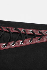 Black Stitching Spider Mesh Ripped Men's Punk Pants - Product - 6