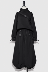 Black Functional Rabbit Cool and Handsome Ouji Lolita Set - Product - 2