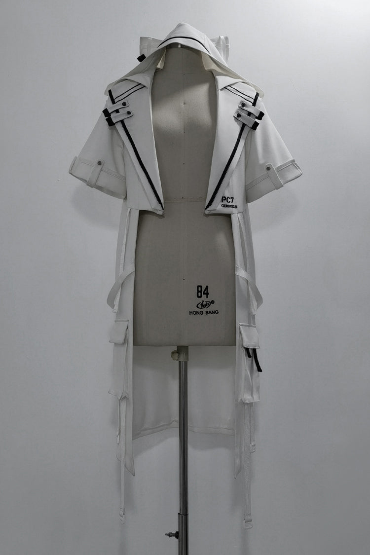 White [White Cat] Functional Style Ouji Fashion Prince Handsome Lolita Cat Ears Coat - Product - 3