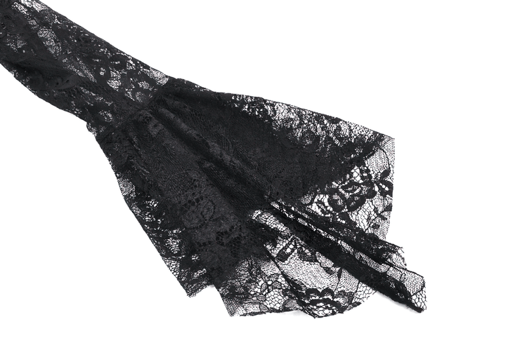 Female Gothic Lace Overlay Maxi Dress with Sleeves - image 10