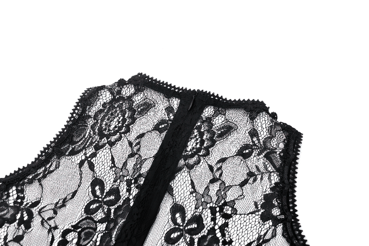Female Gothic Lace Overlay Maxi Dress with Sleeves - image 7