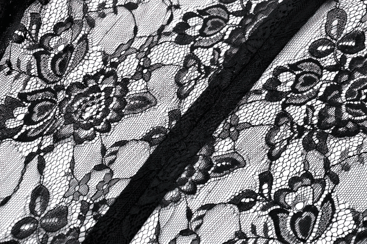 Female Gothic Lace Overlay Maxi Dress with Sleeves - image 8