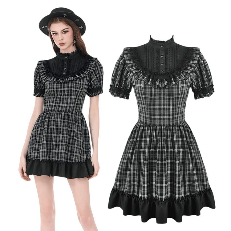 レースのRuffleのトリムおよびリボンが付いている女性のプライドLolitaの服 商品画像