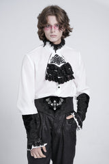Black Embroidered Lace-Up Men's Gothic Accessory  Bat Embroidered Girdle - Product - 9