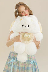 White Cute Samoyed Plush Toy Sweet Lolita Dog Backpack - Product - 3