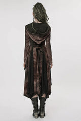 Lace Mesh Irregular Hem Hooded Womens Gothic Coat 2 Colors - Product - 7