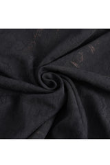 Black Stand Collar Lantern Sleeves Print Lace Women's Punk Blouse - Product - 11