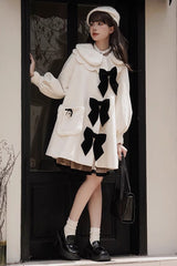 Ivory Petal Collar Long Sleeves Autumn Winter Sweet Princess Lolita Coat - Product - 2