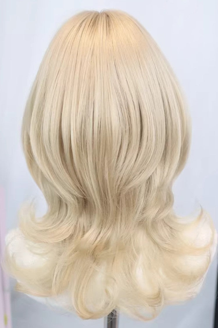 Outward Curl Light Wispy Bangs Sweet Lolita Wig 2 Colors - Product - 3