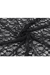 Black Off Shoulder Long Sleeves Ruffle Lace Women's Gothic Blouse - Product - 7