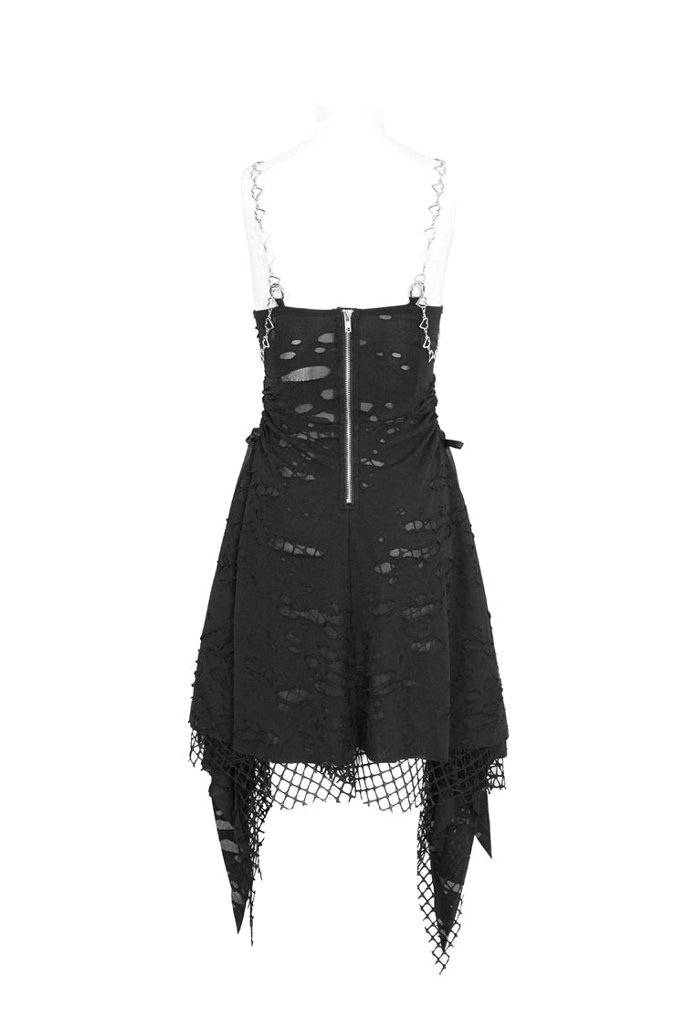 Black Lace Ripped Women's Gothic Jsk Dress - Product - 8