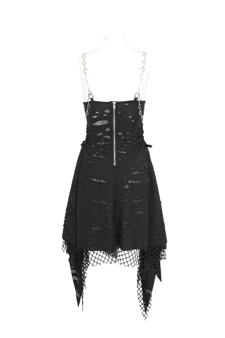 Black Lace Ripped Women's Gothic Jsk Dress - Product - 8