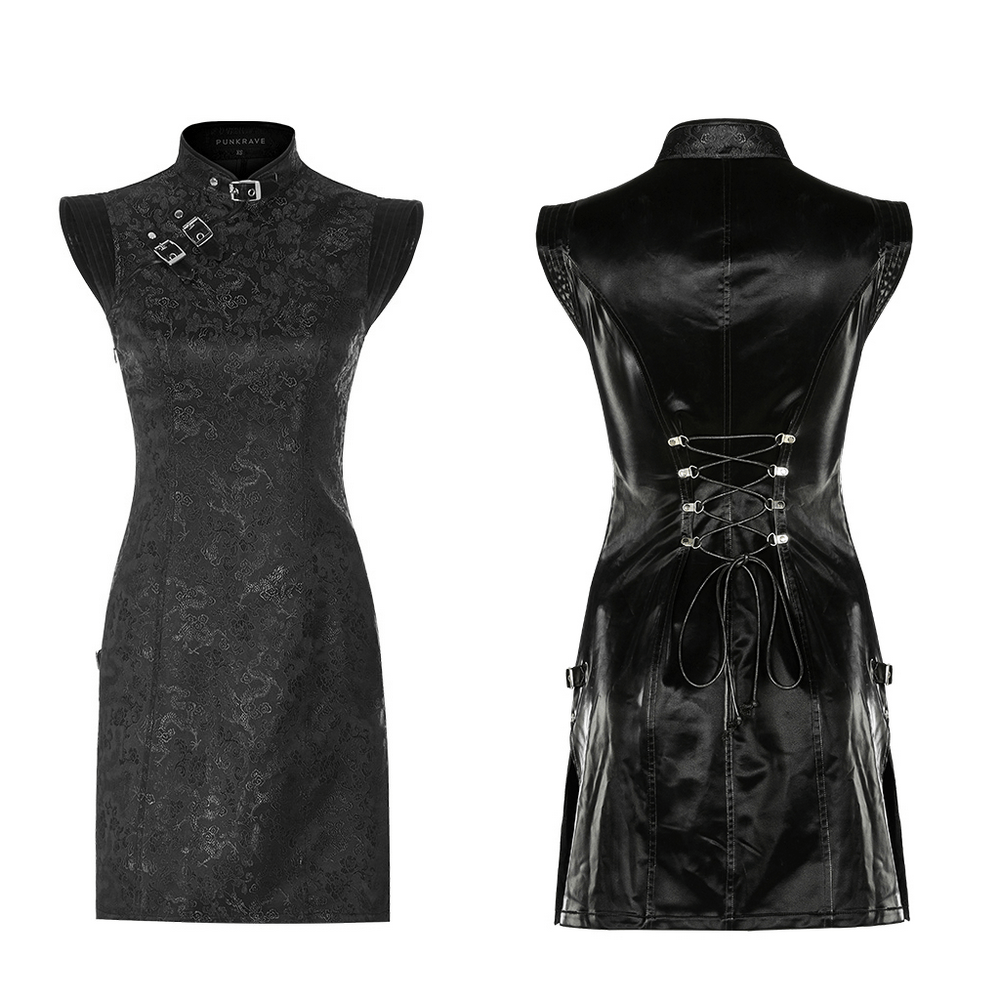 Futuristic Dragon Pattern Jacquard Mini Dress - image 3