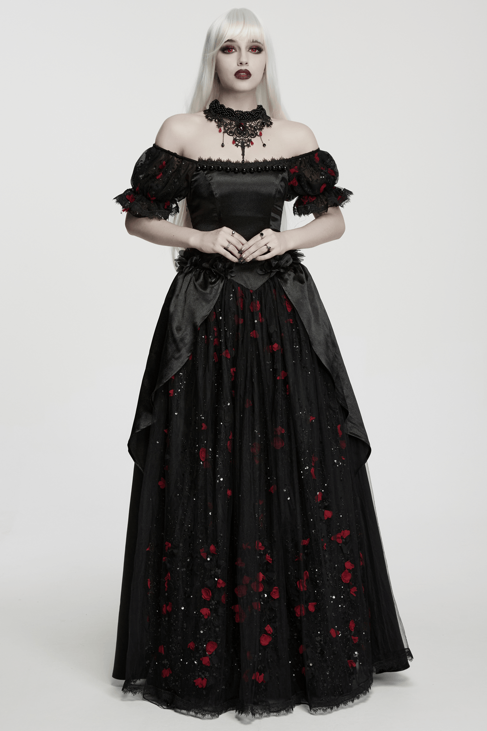 Gorgeous Rose Dress with Victorian Lace and Floral Details - image 15