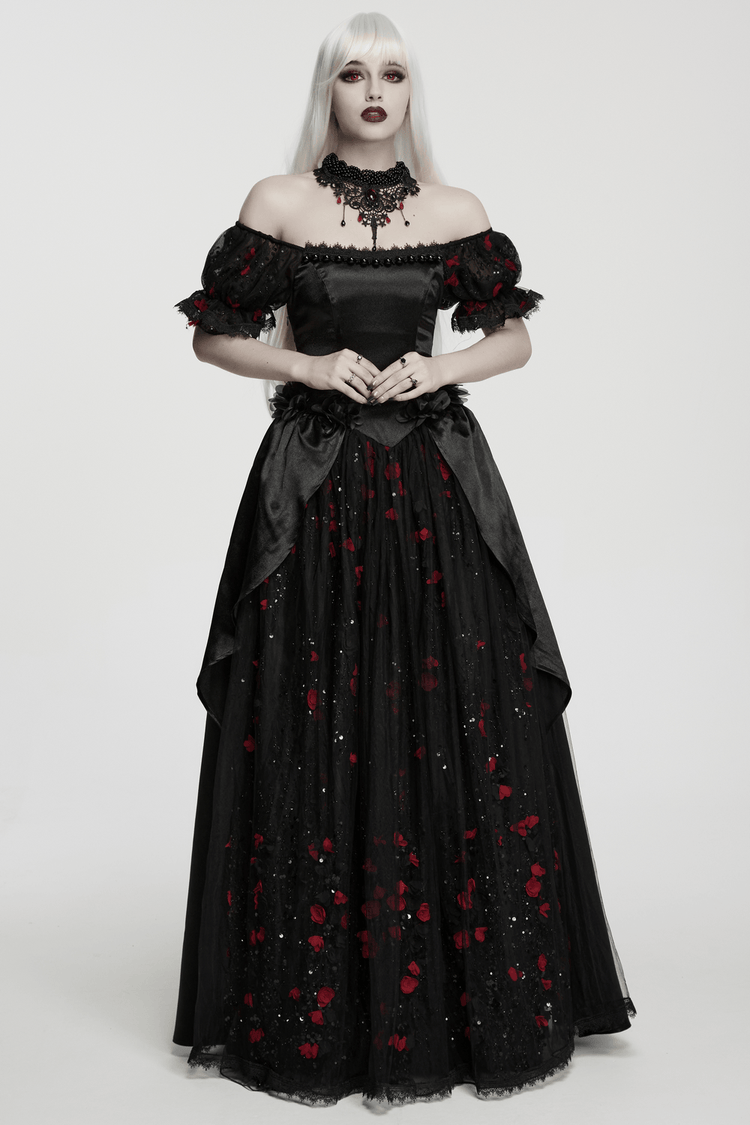 Gorgeous Rose Dress with Victorian Lace and Floral Details - image 15