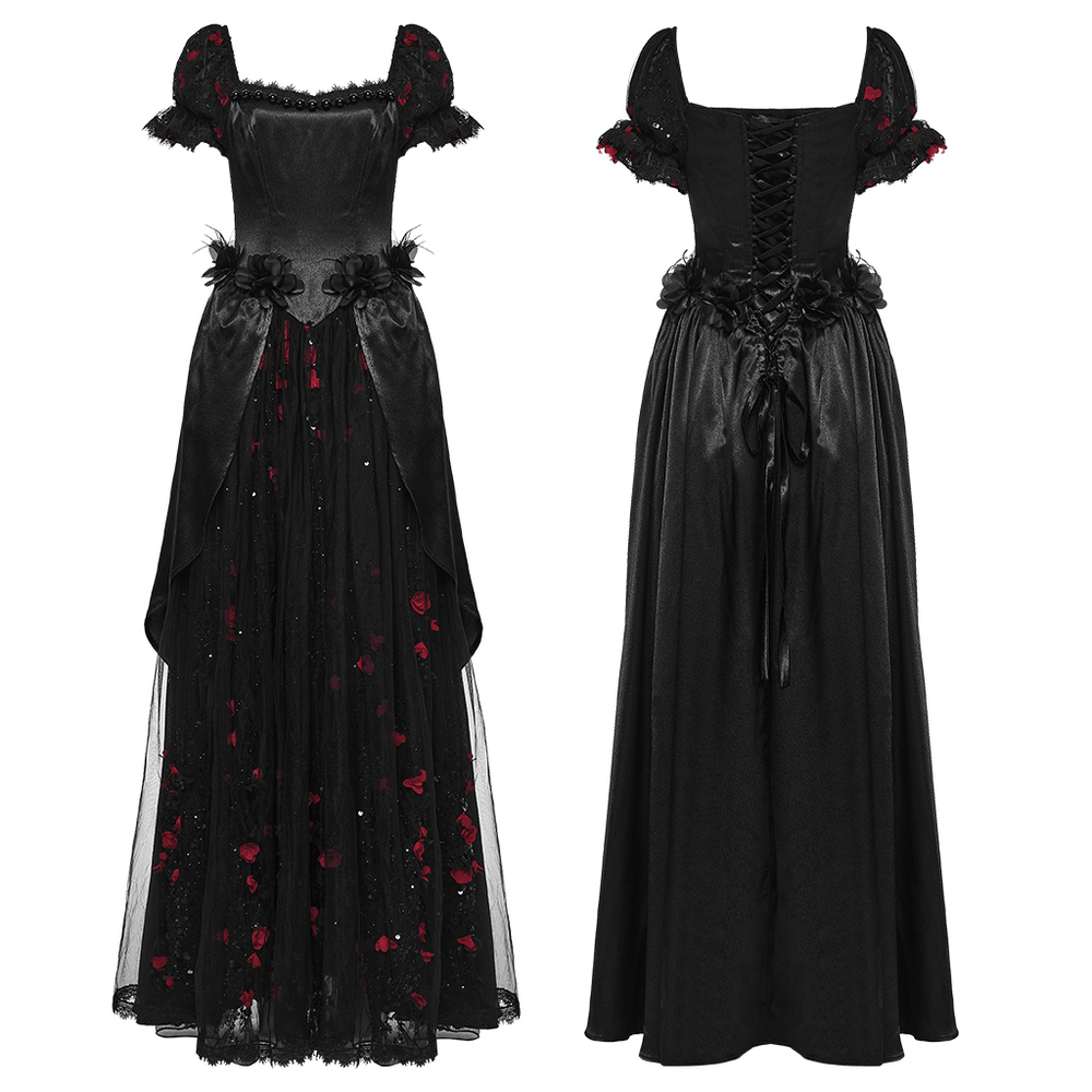 Gorgeous Rose Dress with Victorian Lace and Floral Details - image 3