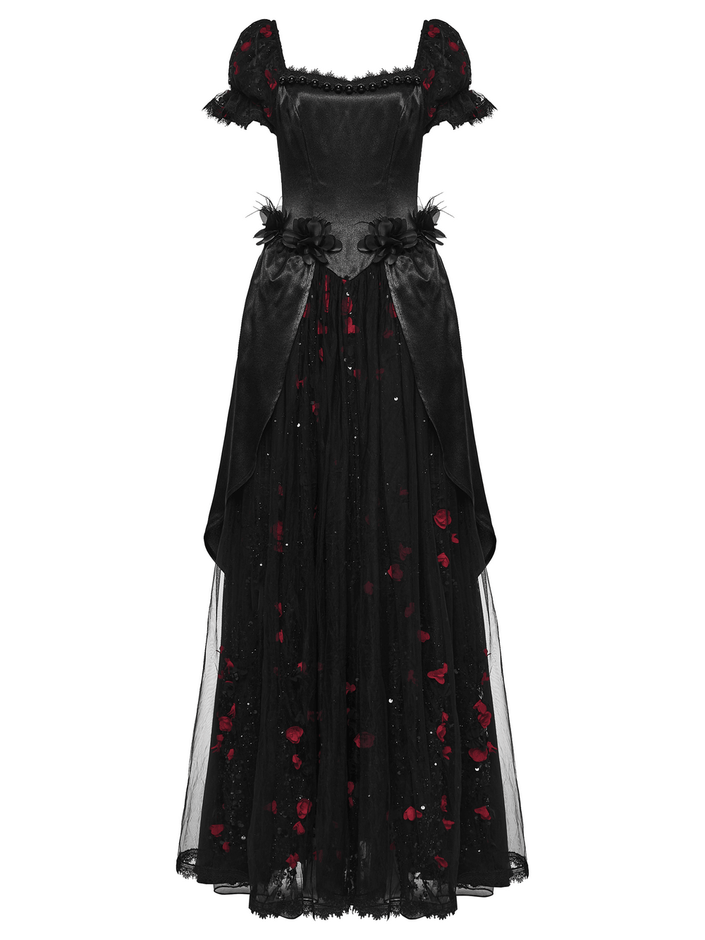 Gorgeous Rose Dress with Victorian Lace and Floral Details - image 4
