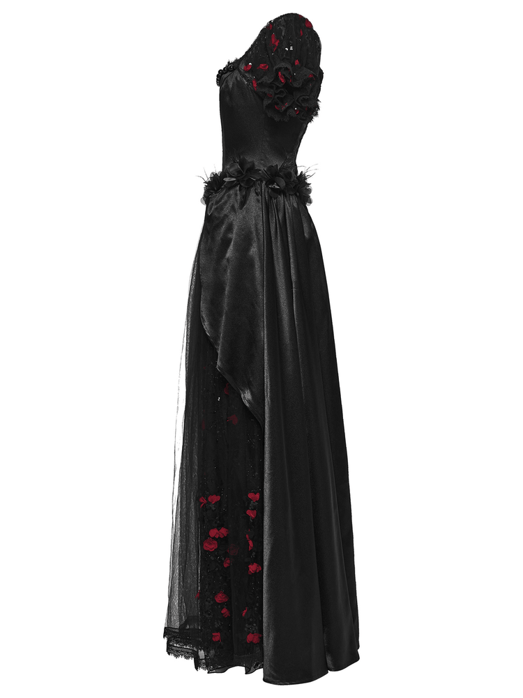 Gorgeous Rose Dress with Victorian Lace and Floral Details - image 5
