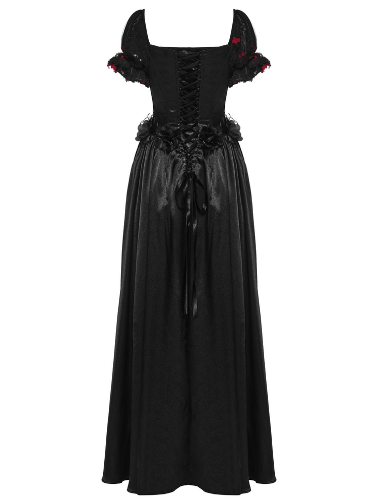 Gorgeous Rose Dress with Victorian Lace and Floral Details - image 6