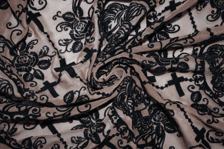 Gothic Asymmetry Hem Long Dress / Fashion Long Sleeves Lace Dress - image 7