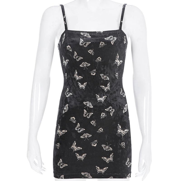 Gothic Black Dress Women Strap Backless Off Shoulder Female in Alternative Fashion - image 6